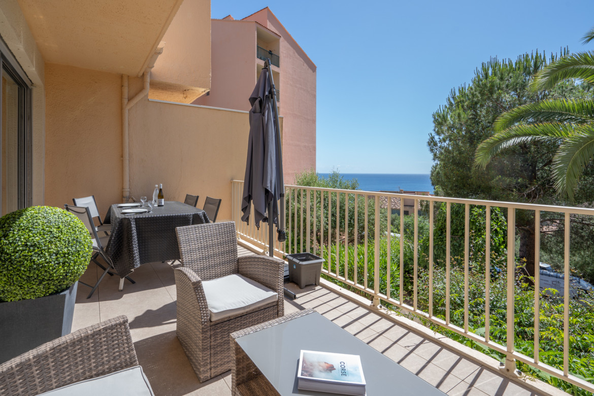 T1/2 avec terrasse et vue mer, proche plages - Photo #0