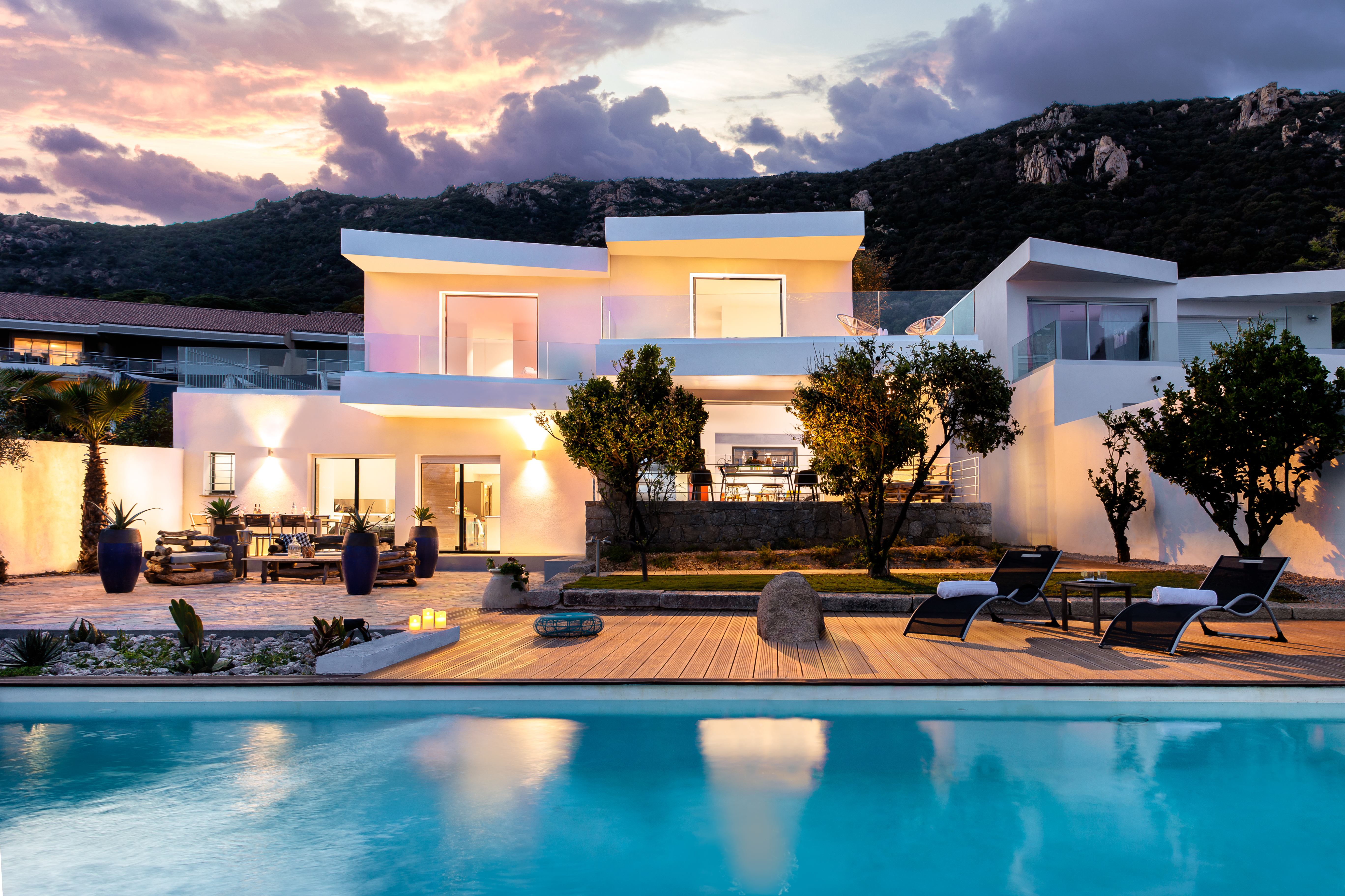 Villa Casa l'Aranciu à Barbicaja sur la route des Sanguinaires à Ajaccio, Location de vacances, Agence Immobilière MYAH.